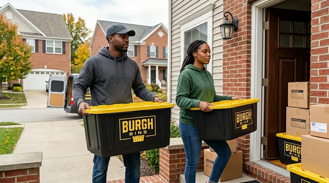A couple packing Burgh Bins